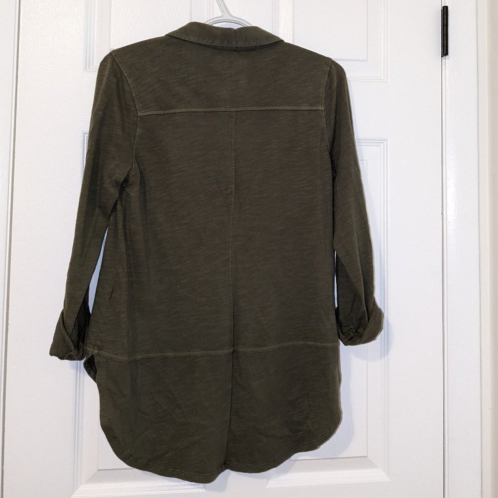 Sonoma button down rolled sleeve tunic size small - Picture 4 of 5